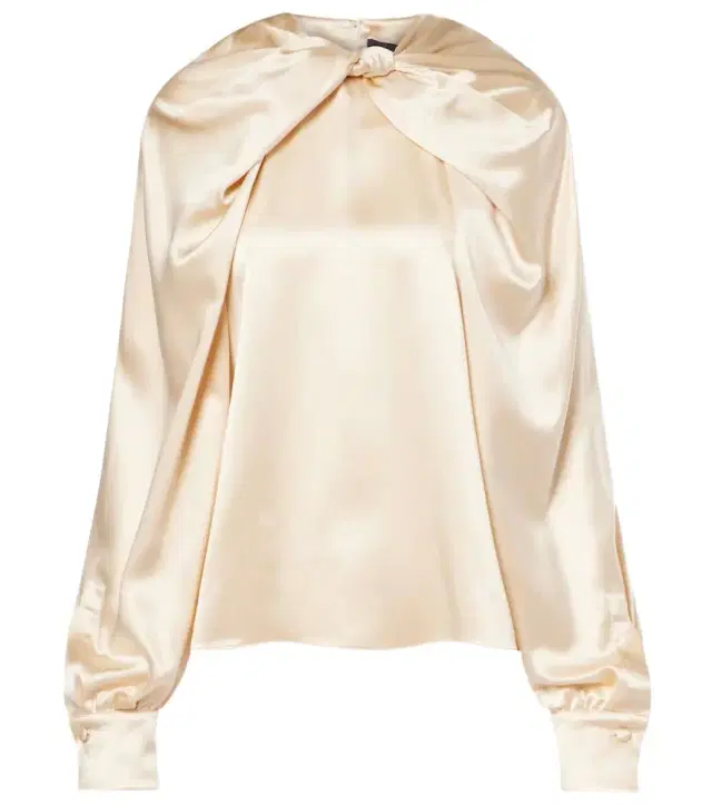 Max Mara Elegante Key torchon silk satin blouse