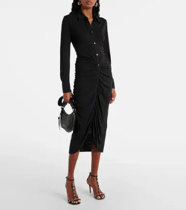 Marant Étoile Ivalia gathered jersey polo dress | Thumbnail 2