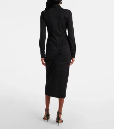 Marant Étoile Ivalia gathered jersey polo dress | Thumbnail 4