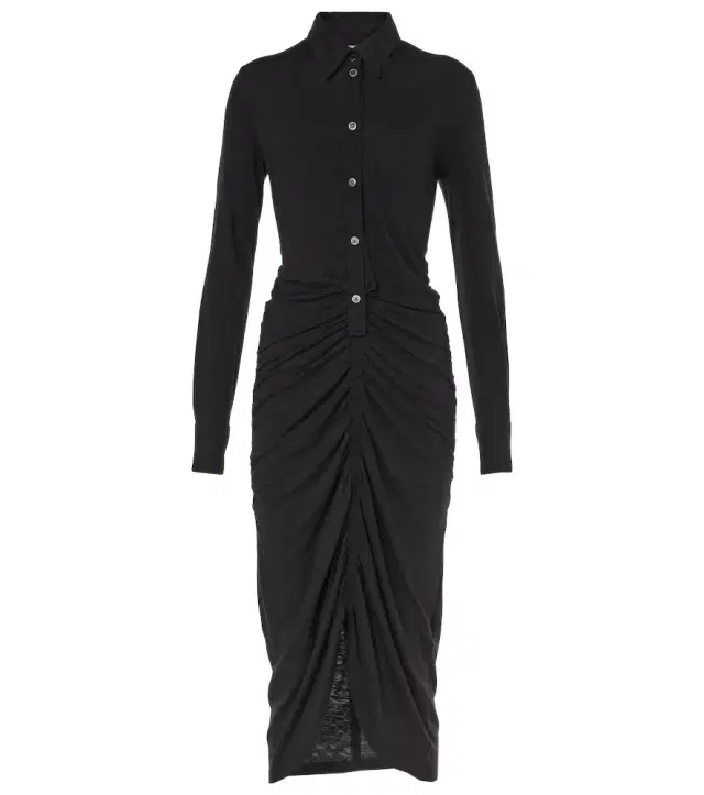 Marant Etoile Ivalia gathered jersey polo dress