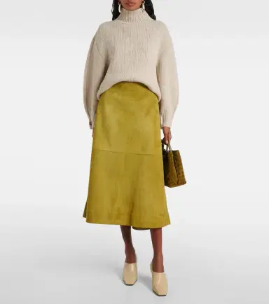 Bottega Veneta Suede midi skirt | Thumbnail 4 Bottega Veneta Suede midi skirt | Thumbnail 4