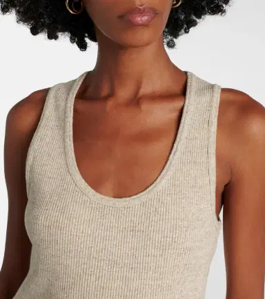 Bottega Veneta Ribbed-knit cotton jersey tank top | Thumbnail 2 Bottega Veneta Ribbed-knit cotton jersey tank top | Thumbnail 2