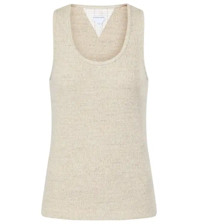 Bottega Veneta Ribbed-knit cotton jersey tank top