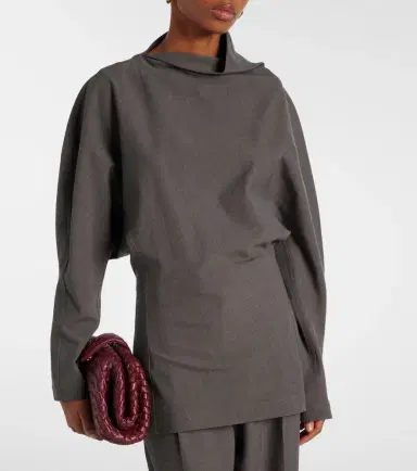 Bottega Veneta Draped wool-blend top | Thumbnail 5