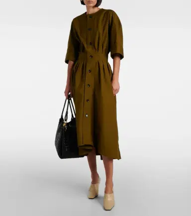 Bottega Veneta Cotton canvas shirt dress | Thumbnail 3 Bottega Veneta Cotton canvas shirt dress | Thumbnail 3