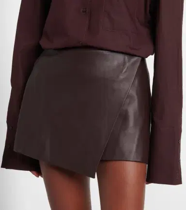 The Frankie Shop Cleo leather wrap skirt | Thumbnail 2