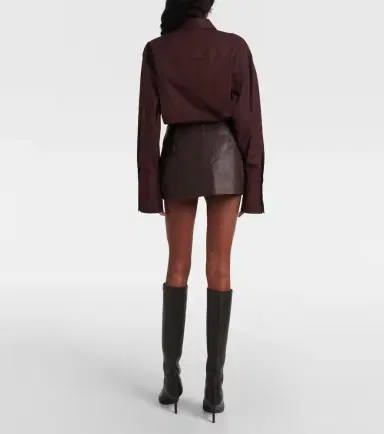 The Frankie Shop Cleo leather wrap skirt | Thumbnail 4