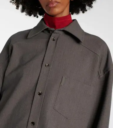 Bottega Veneta Oversized wool-blend shirt | Thumbnail 5