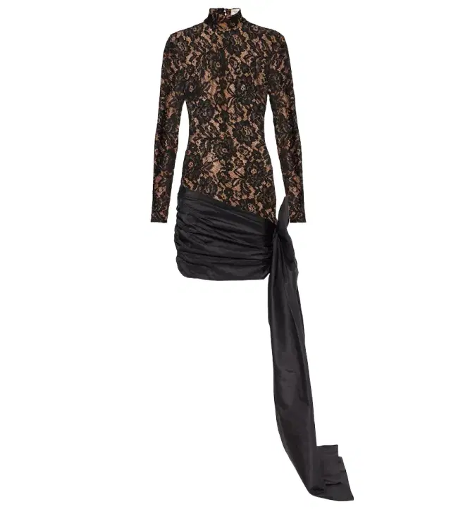 The New Arrivals Ilkyaz Ozel Chiwen bow-detail floral lace cocktail dress