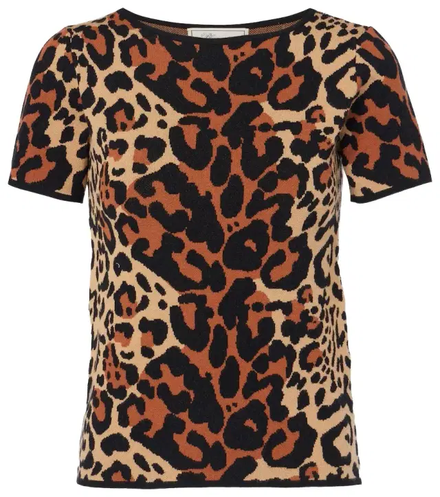 BLUMARINE Shoert leopard-print top