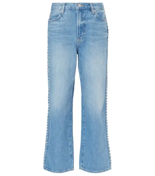 Frame Atelier Le Jane embellished cropped jeans
