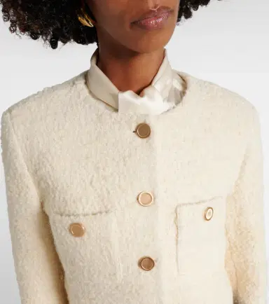 Frame Cropped cotton and wool jacket | Thumbnail 3 Frame Cropped cotton and wool jacket | Thumbnail 3