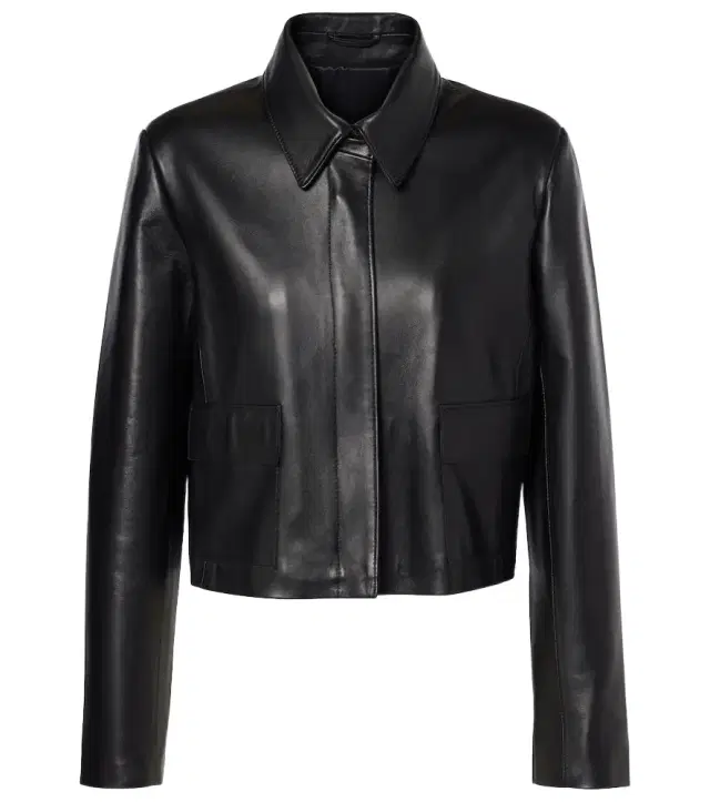Nour Hammour Bleeker cropped leather jacket