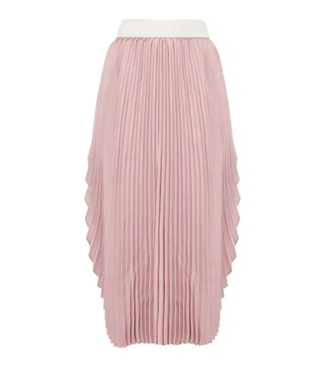 Stella McCartney Leather-trimmed plissé maxi skirt