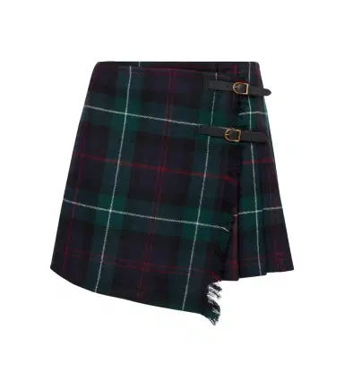 Polo Ralph Lauren Plaid pleated wool twill wrap Skirt | Thumbnail 1