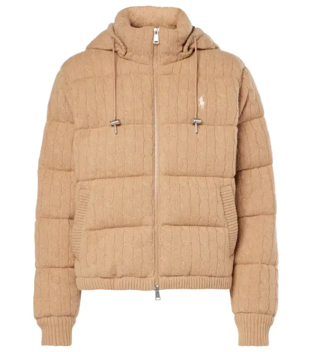 Polo Ralph Lauren Cable-knit wool and cashmere down jacket