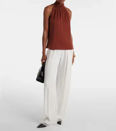 Max Mara Memore halterneck silk top | Thumbnail 2