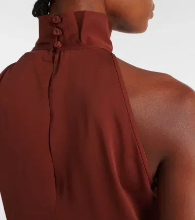 Max Mara Memore halterneck silk top | Thumbnail 4