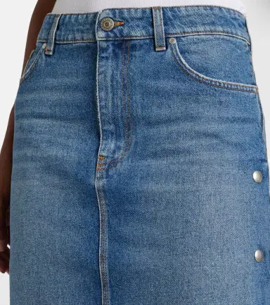 Stella McCartney Mid-rise denim pencil skirt | Thumbnail 6