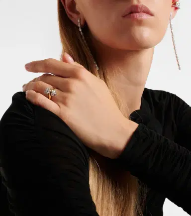 YEPREM Golden Strada 18kt gold ring with diamonds | Thumbnail 5