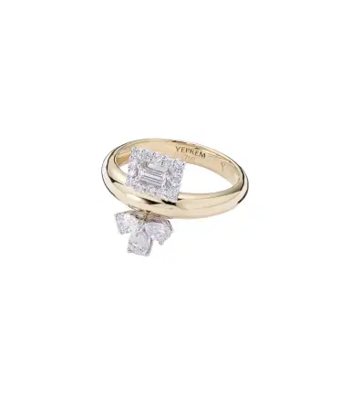YEPREM Golden Strada 18kt gold ring with diamonds | Thumbnail 1