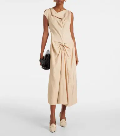 Victoria Beckham Deconstructed gathered midi dress | Thumbnail 3
