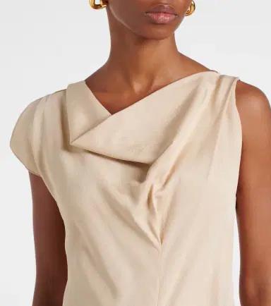 Victoria Beckham Deconstructed gathered midi dress | Thumbnail 6