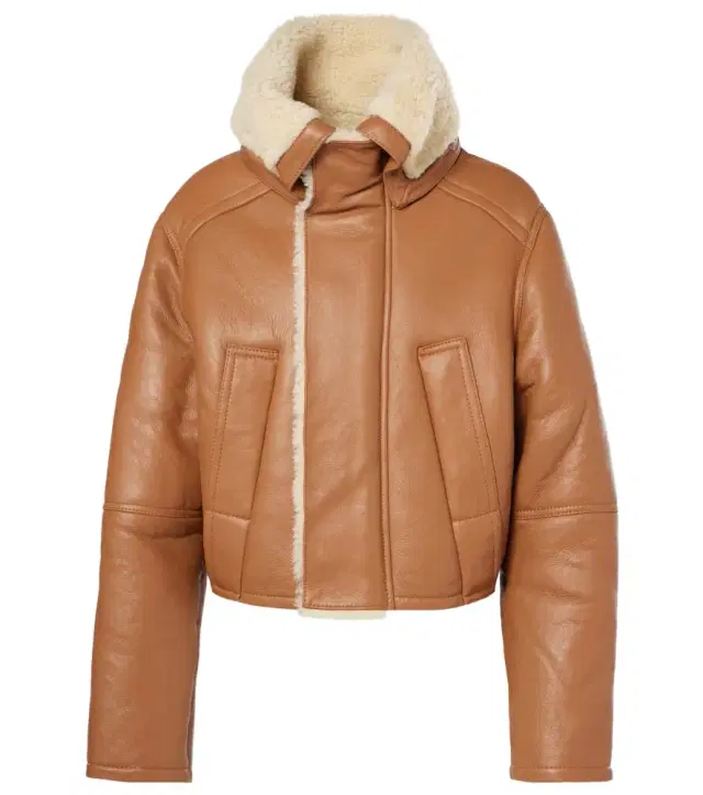 Victoria Beckham Shearling-lined coat