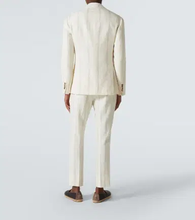 Brunello Cucinelli Striped linen and wool-blend suit | Thumbnail 2 Brunello Cucinelli Striped linen and wool-blend suit | Thumbnail 2