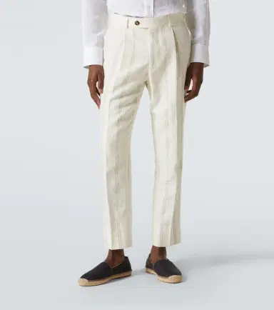 Brunello Cucinelli Striped linen and wool-blend suit | Thumbnail 7 Brunello Cucinelli Striped linen and wool-blend suit | Thumbnail 7