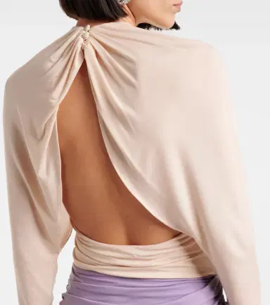 Magda Butrym Colorblock ruched open-back minidress | Thumbnail 4