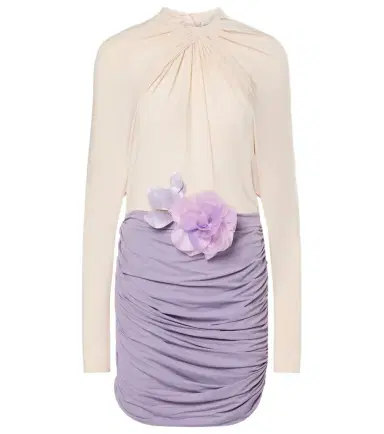 Magda Butrym Colorblock ruched open-back minidress | Thumbnail 1