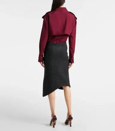 Victoria Beckham Padded high-rise wool pencil skirt | Thumbnail 5