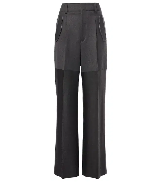 Victoria Beckham Paneled wool wide-leg pants
