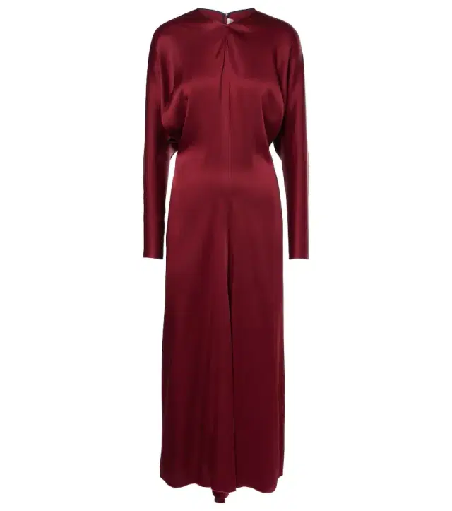 Victoria Beckham Draped crêpe satin midi dress