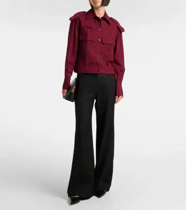Victoria Beckham Side Panel wool-blend wide-leg pants | Thumbnail 6