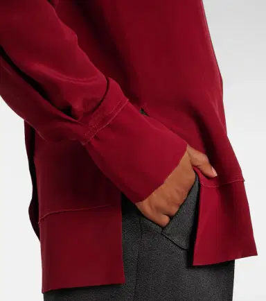 Victoria Beckham Scarf-detail silk blouse | Thumbnail 3