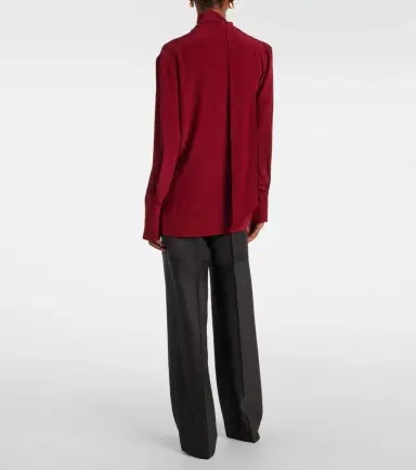 Victoria Beckham Scarf-detail silk blouse | Thumbnail 7