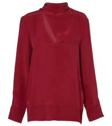 Victoria Beckham Scarf-detail silk blouse | Thumbnail 1