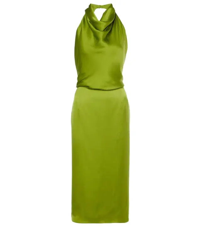 Magda Butrym Halterneck silk satin midi dress