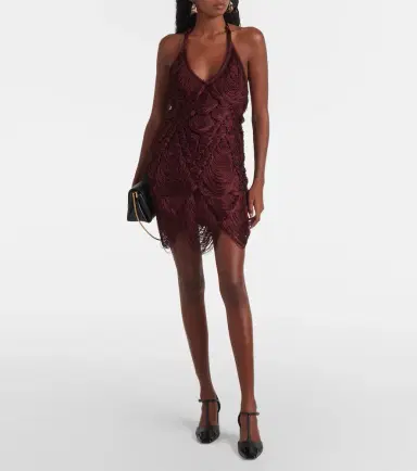 Ferragamo Halterneck silk-blend minidress | Thumbnail 3