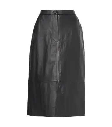 Yves Salomon Leather midi skirt | Thumbnail 1
