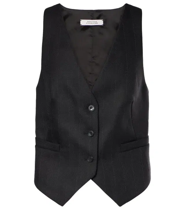Dorothee Schumacher Modern Sophistication pinstripe wool vest
