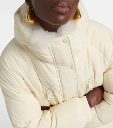 Yves Salomon Shearling-trimmed down jacket | Thumbnail 4 Yves Salomon Shearling-trimmed down jacket | Thumbnail 4