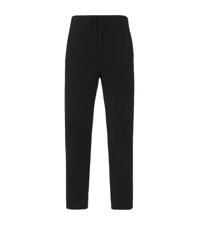 Knitted cashmere straight pants