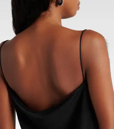 Coperni Boa feather-trimmed jersey top | Thumbnail 5