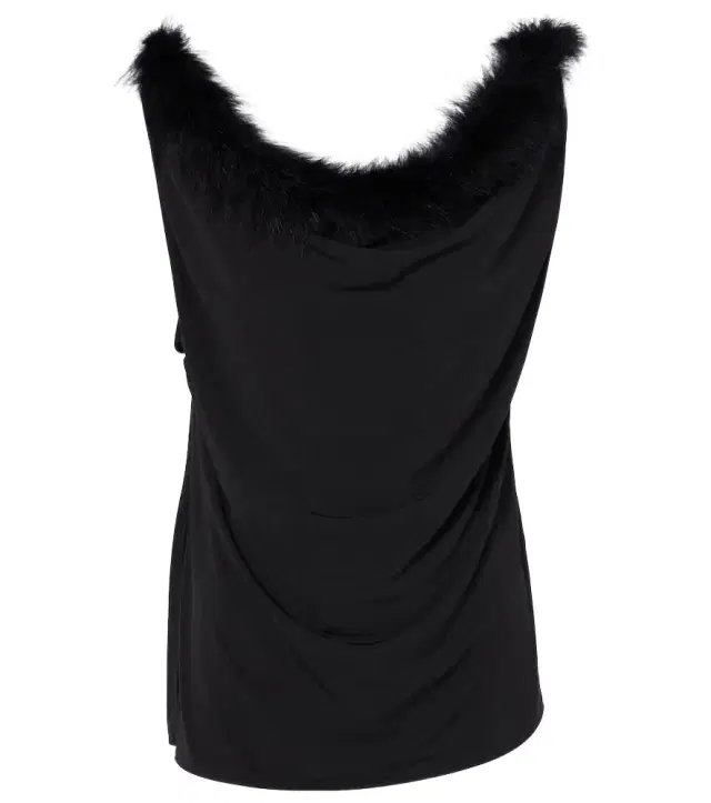 Coperni Boa feather-trimmed jersey top