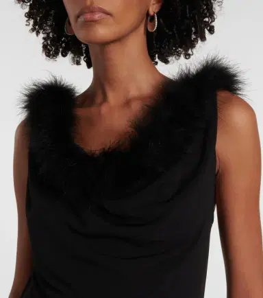 Coperni Boa feather-trimmed maxi dress | Thumbnail 3 Coperni Boa feather-trimmed maxi dress | Thumbnail 3