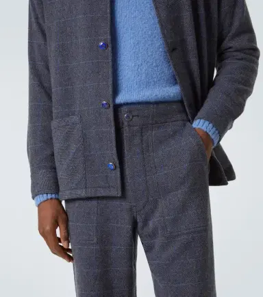 God’s True Cashmere Herringbone checked cashmere straight pants | Thumbnail 3