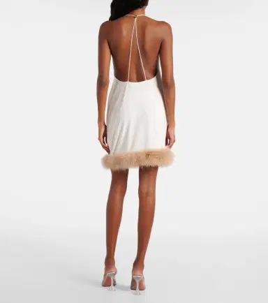 Coperni Boa feather-trimmed jersey minidress | Thumbnail 5